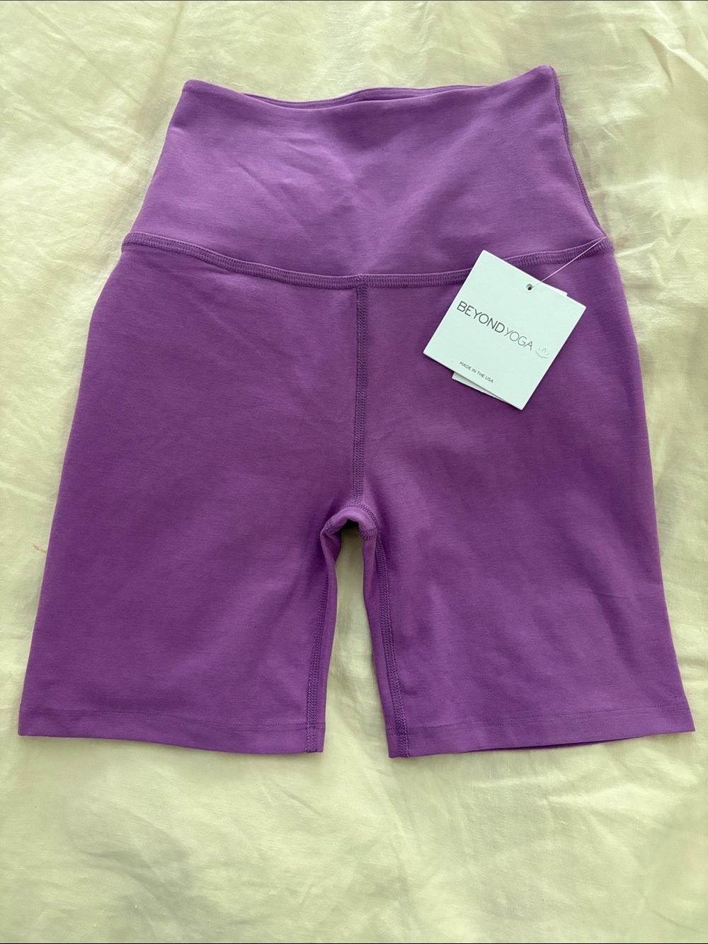 Beyond Yoga High-Rise Violet Bike Shorts